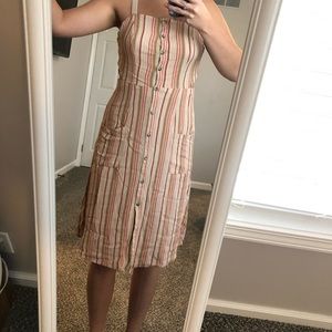 Rewind button down dress.